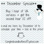 ** December Special! ** Virtual Assistant Hours **