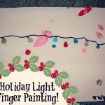 Holiday Lights Finger Painting