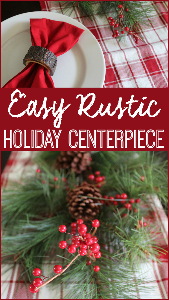 easy rustic holiday centerpiece