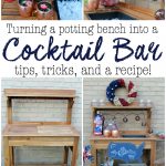 Turning a Potting Bench into a Cocktail Bar + Recipe