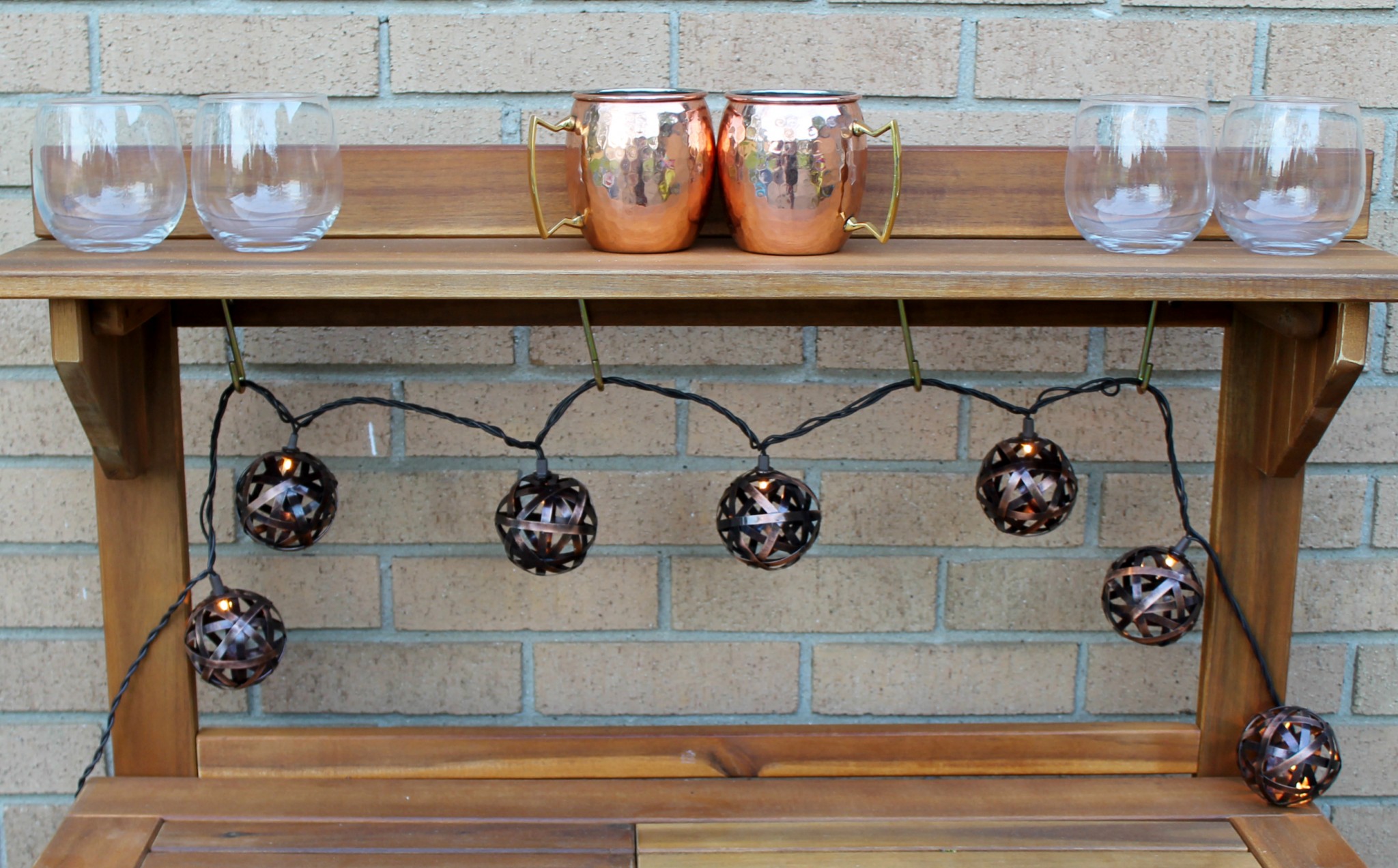 Turning a Potting Bench into a Cocktail Bar