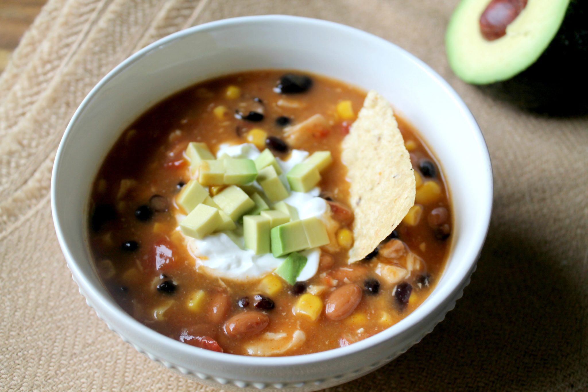 Spicy Chicken Taco Soup 