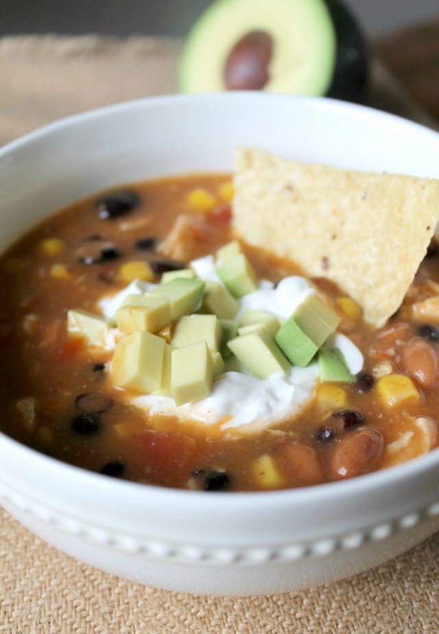 Spicy Chicken Taco Soup 