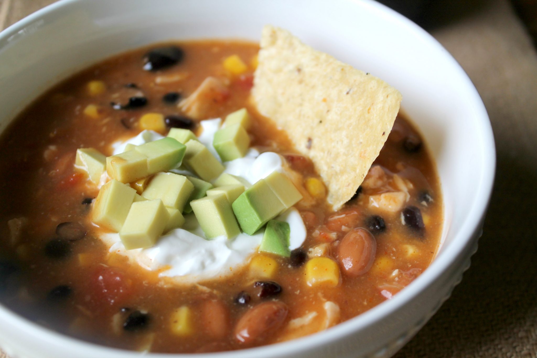 Spicy Chicken Taco Soup 