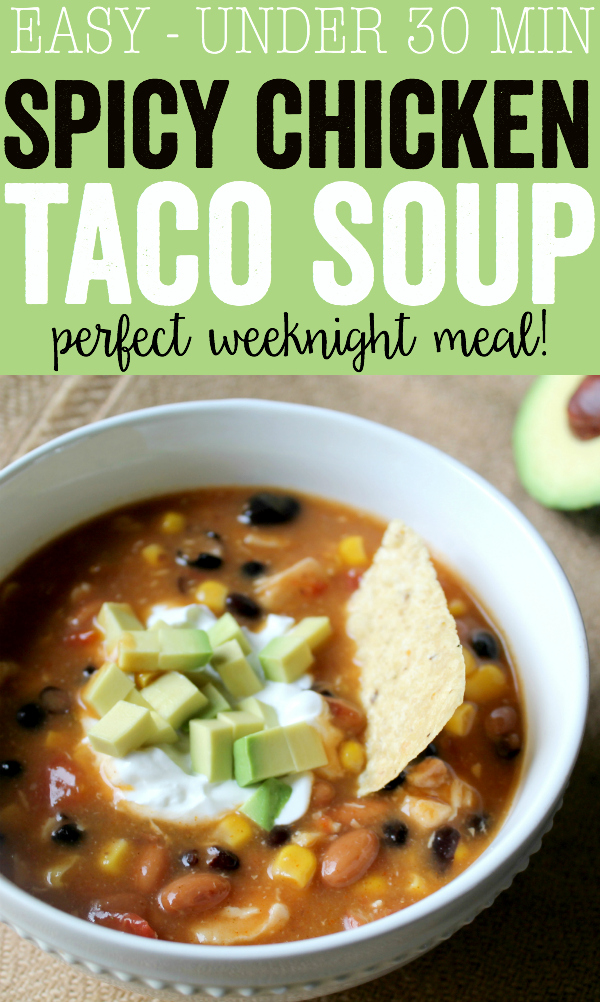 Spicy Chicken Taco Soup 