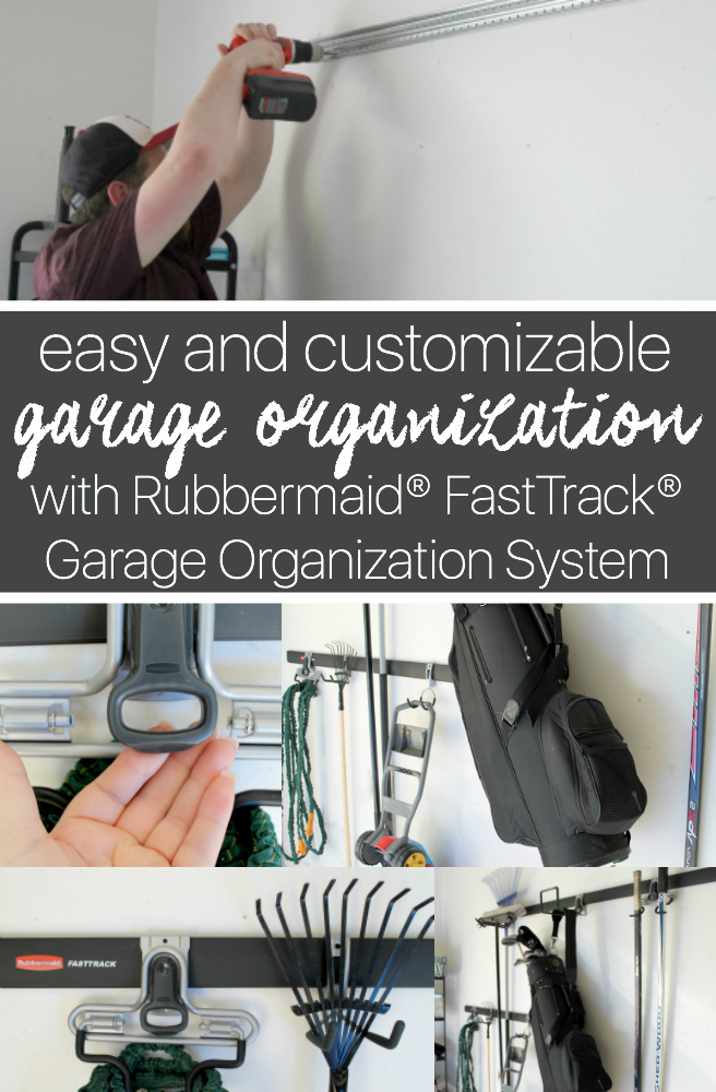 Rubbermaid FastTrack Garage Storage System All-in-One Rail & Hook Kit 6-Piece.