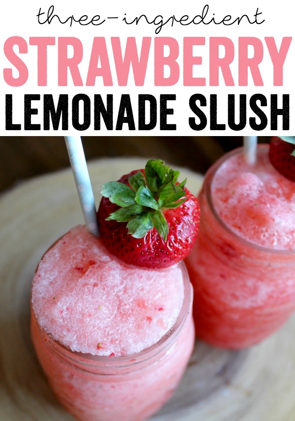 Three-Ingredient Strawberry Lemonade Slush