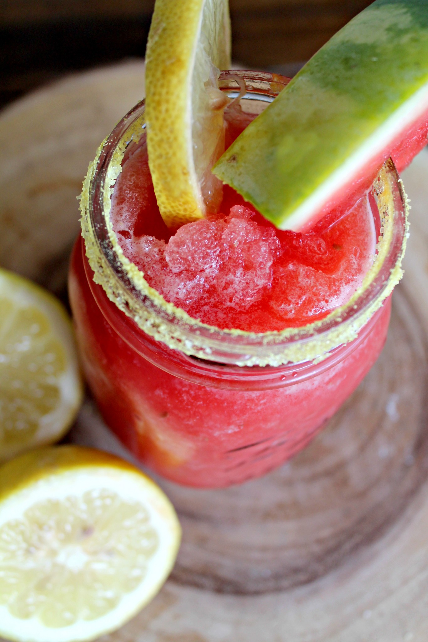 Watermelon Lemon Cocktail Slush