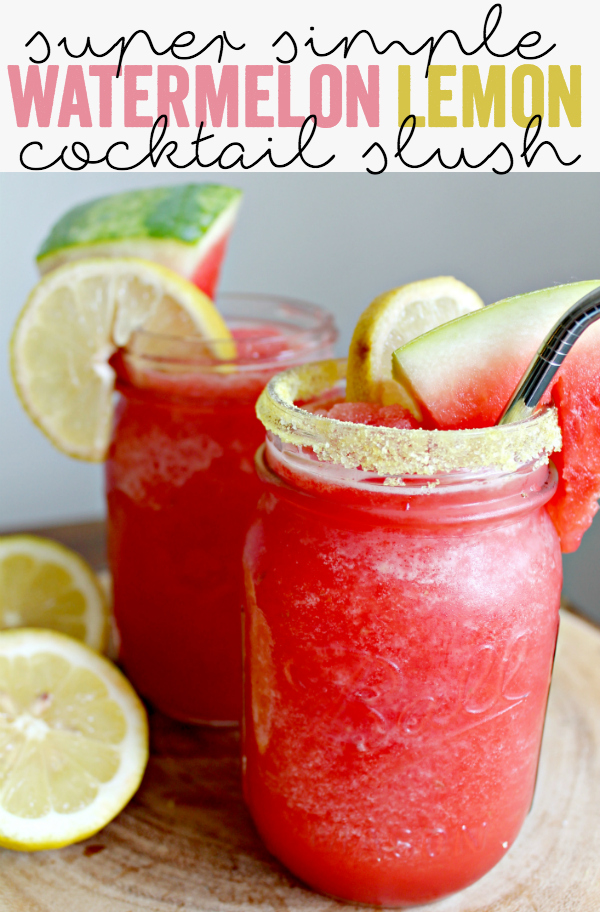 Watermelon Lemon Cocktail Slush