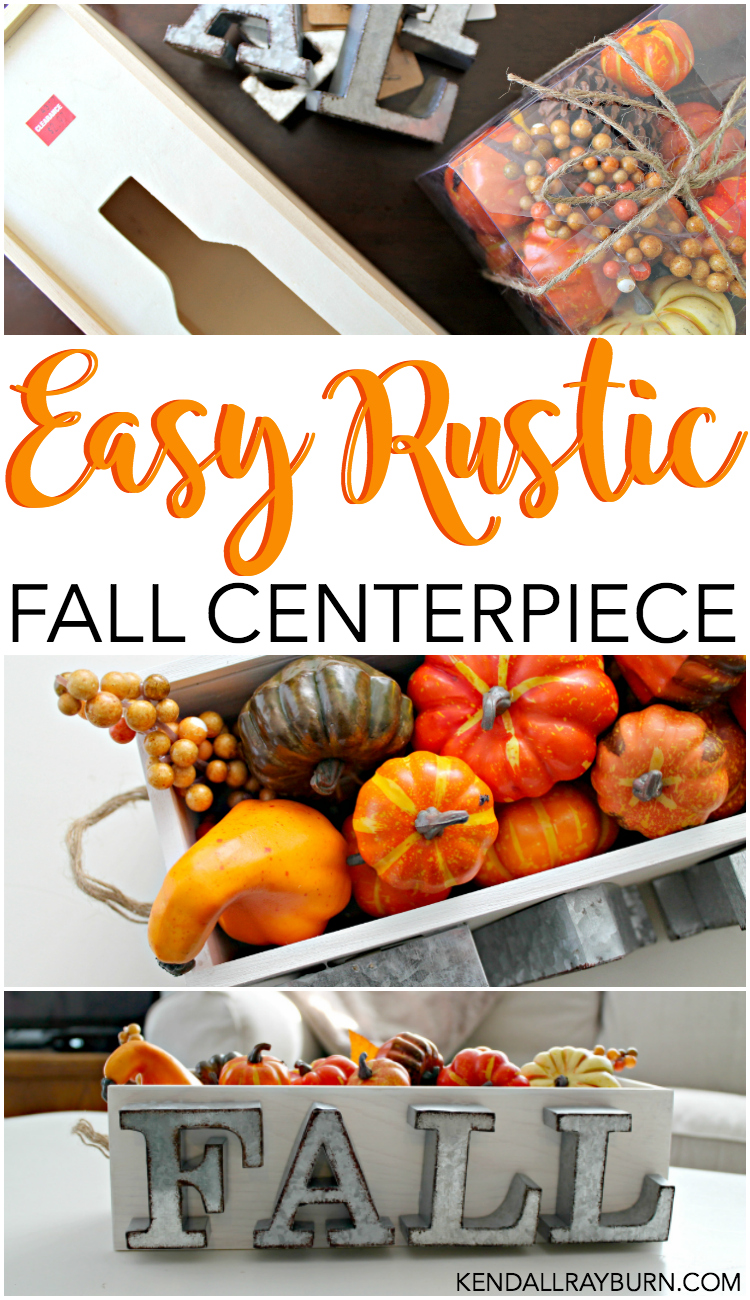 Easy Rustic Fall Centerpiece