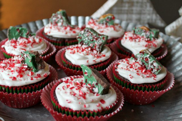 Holiday Bark Cupcakes