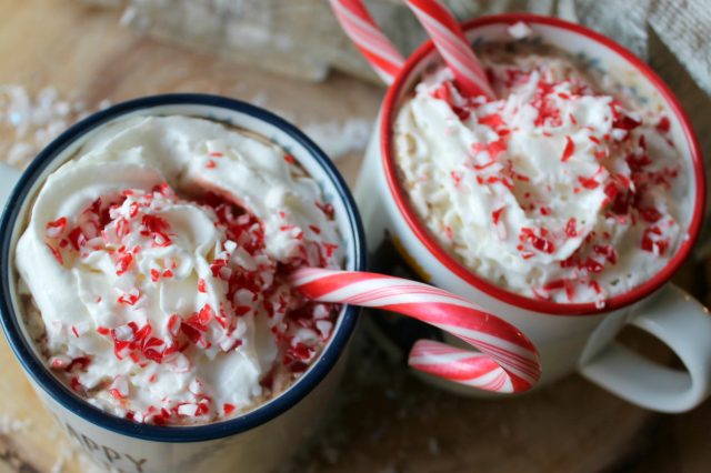 The Best EVER Crock Pot Peppermint Hot Chocolate