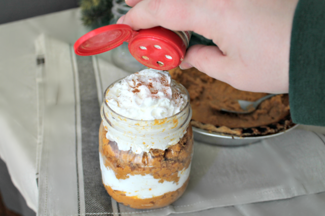 Easy Layered Pumpkin Pie Dessert in a Jar