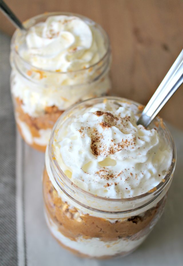 Easy Layered Pumpkin Pie Dessert in a Jar