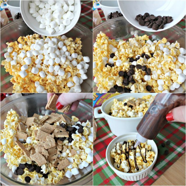 S'Mores Drizzled Popcorn