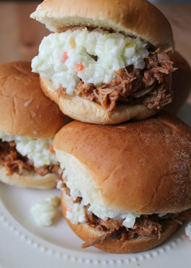 Slow Cooker BBQ Pulled Pork Sliders