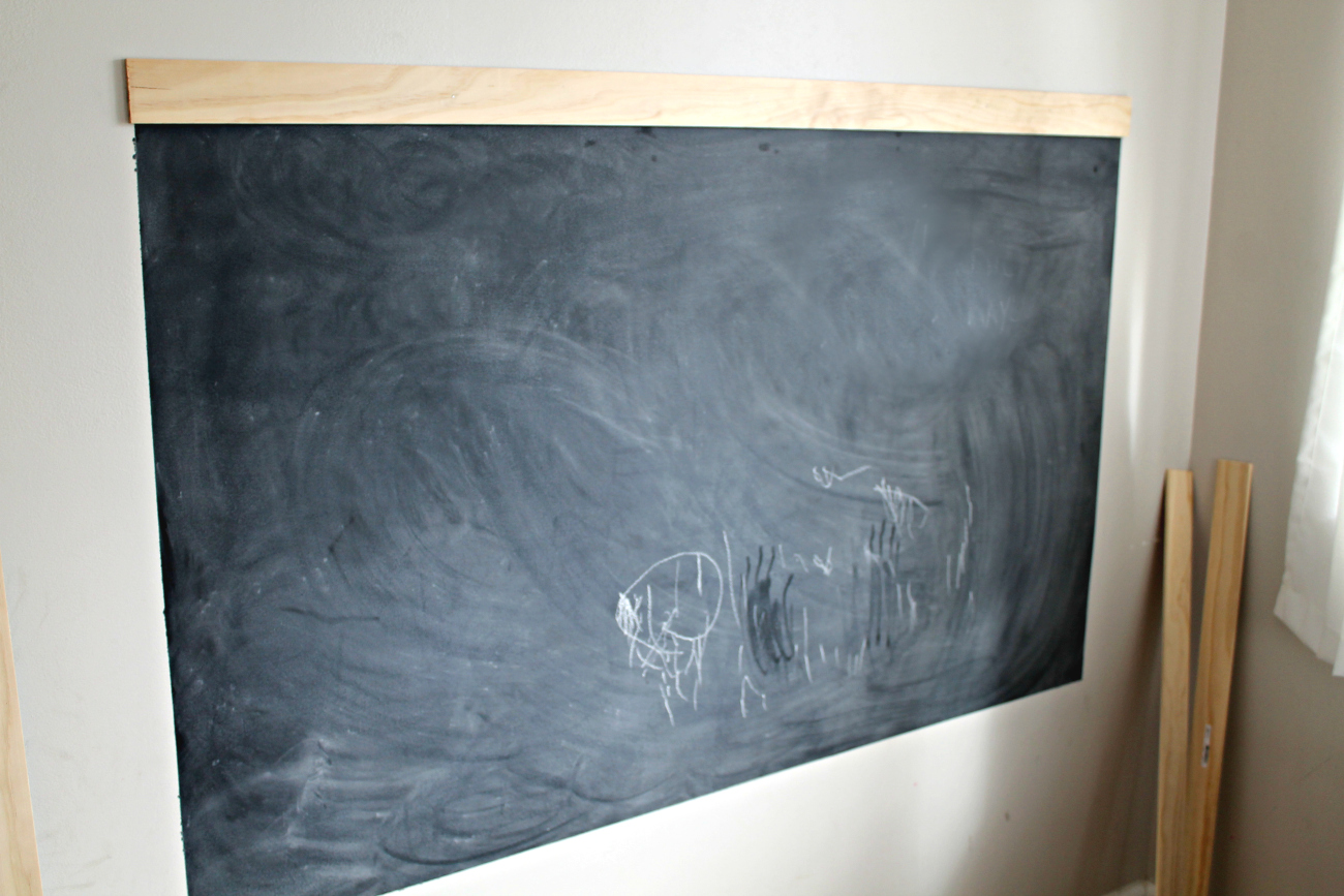 DIY Framed Chalkboard Wall 