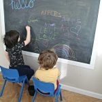 DIY Framed Chalkboard Wall
