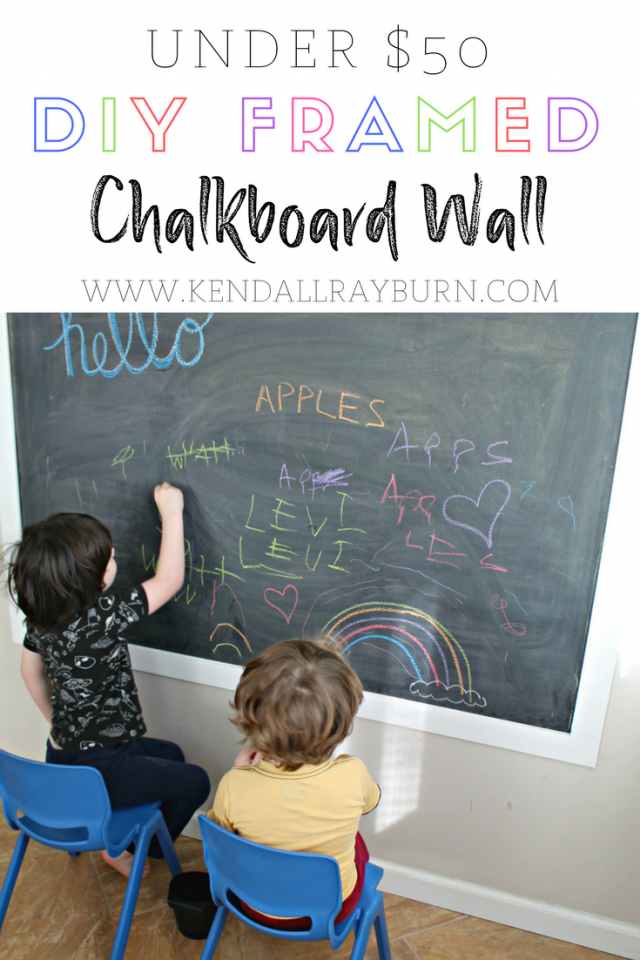 DIY Framed Chalkboard Wall