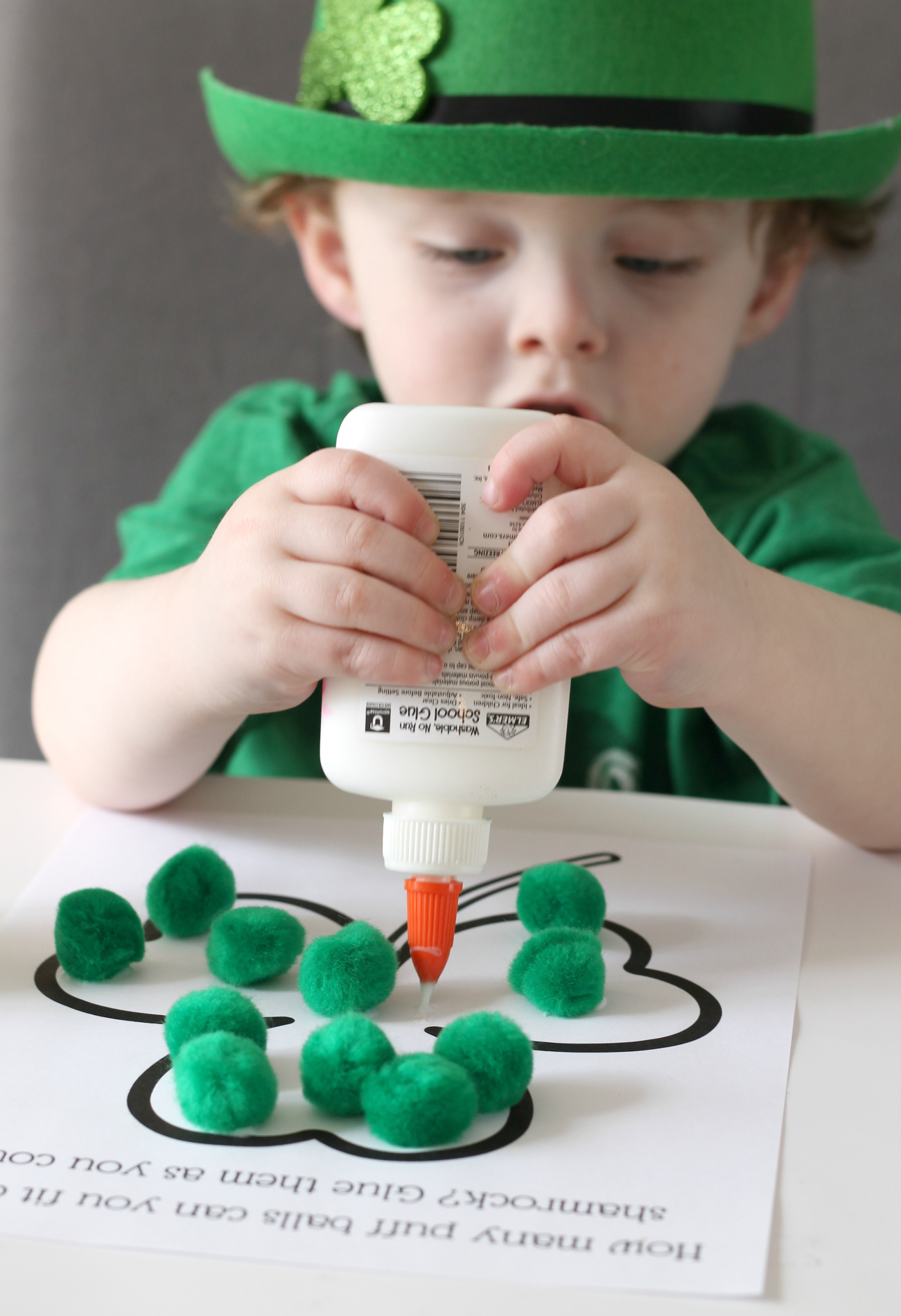 Shamrock Pom Pom Activity