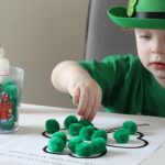 Shamrock Pom Pom Activity + Free Printable