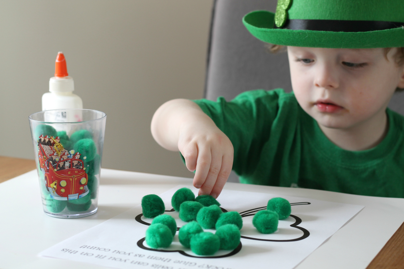 Shamrock Pom Pom Activity