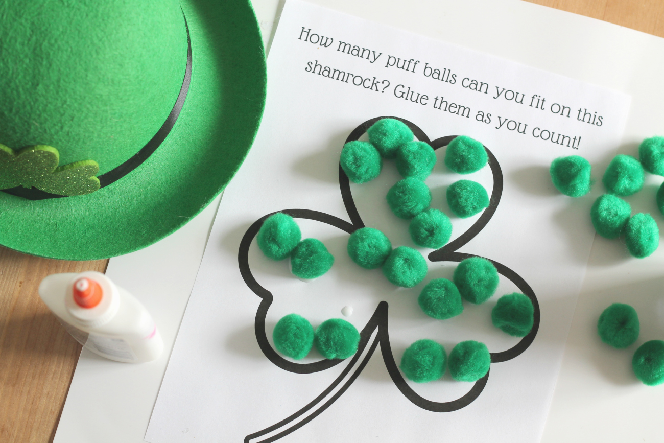 Shamrock Pom Pom Activity