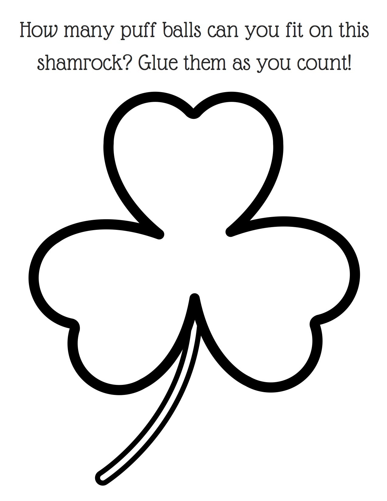 Shamrock Pom Pom Activity