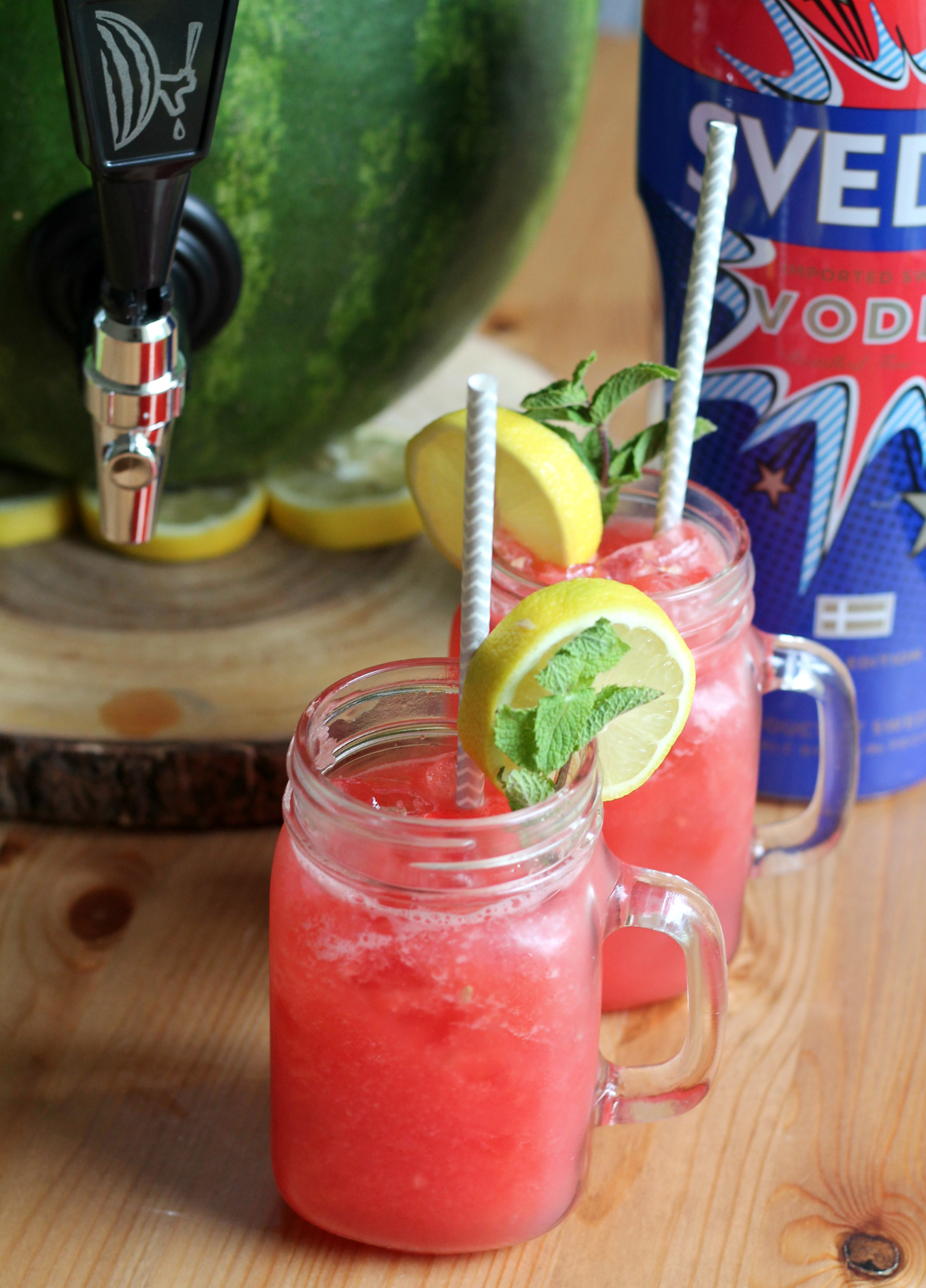 Mint Watermelon Lemonade Cocktail