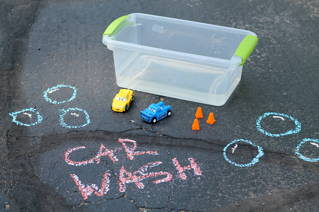 Disney•Pixar's Cars 3 Chalk Race Track & Car Wash Activity