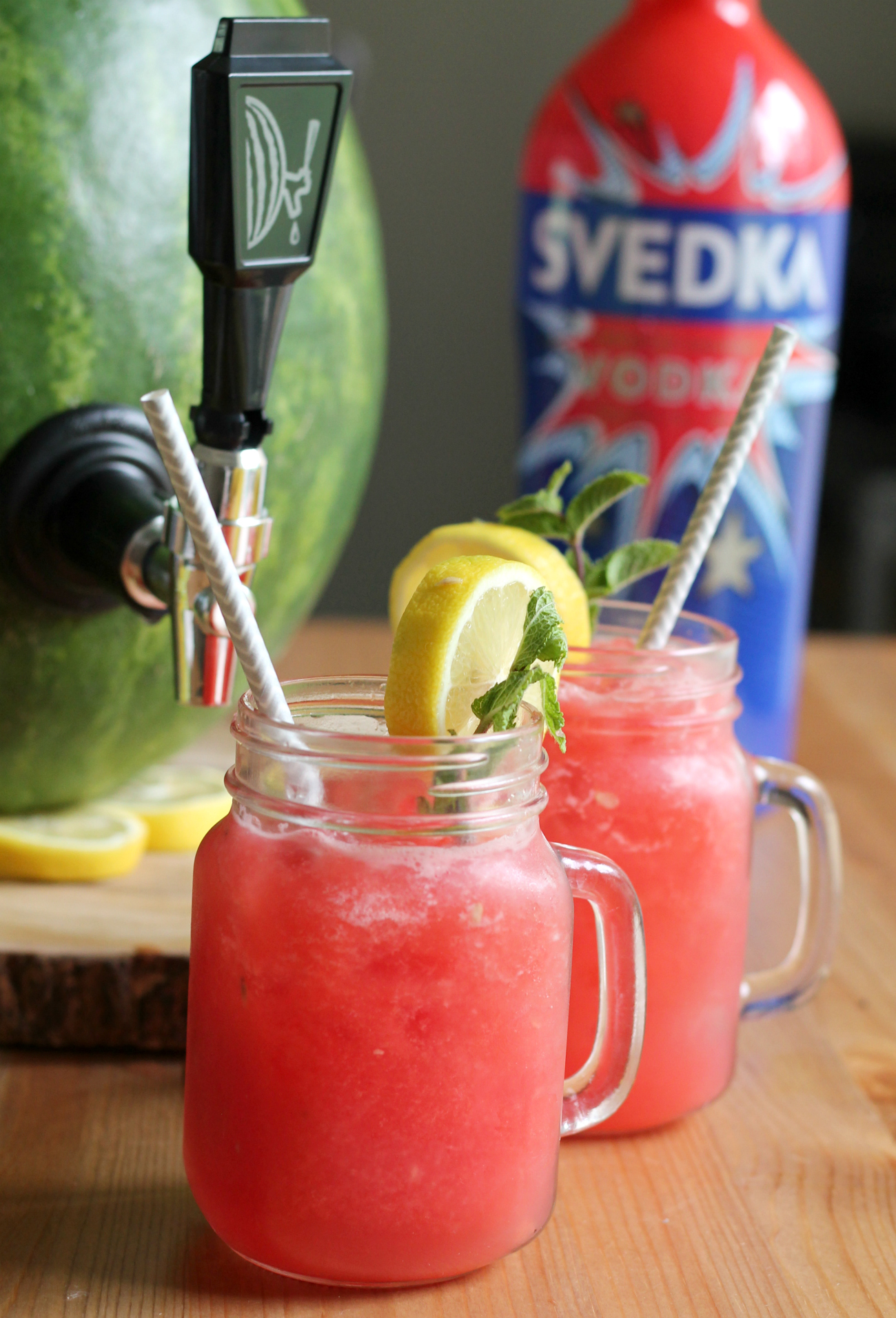 Mint Watermelon Lemonade Cocktail