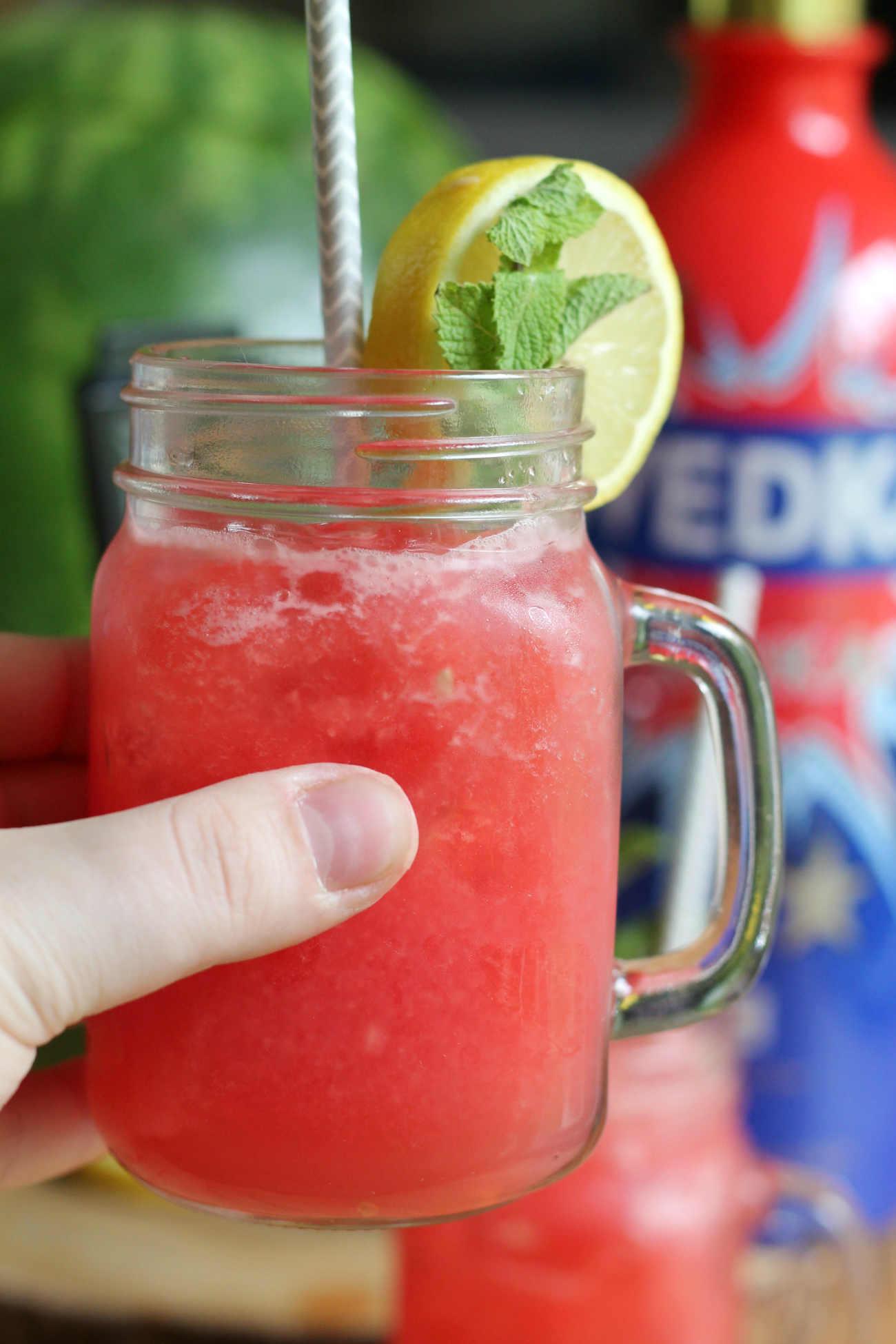 Mint Watermelon Lemonade Cocktail