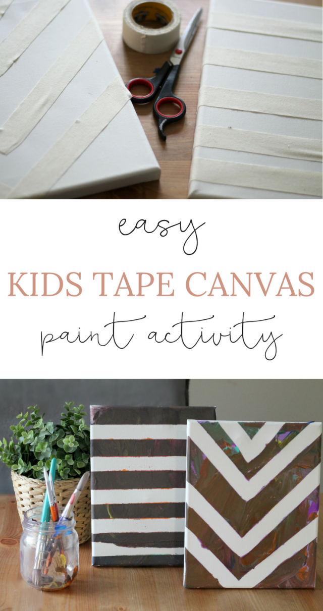 Kids Tape Canvas Painting Activity