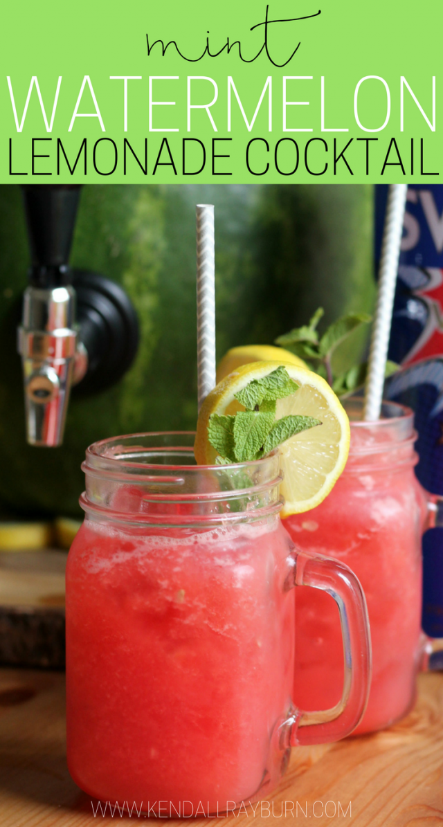 Mint Watermelon Lemonade Cocktail