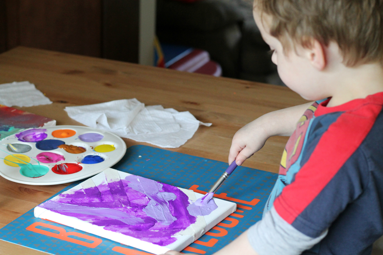 Kids Tape Canvas Painting Activity