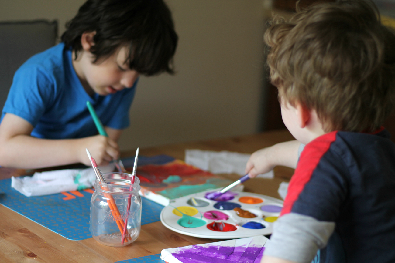 Kids Tape Canvas Painting Activity