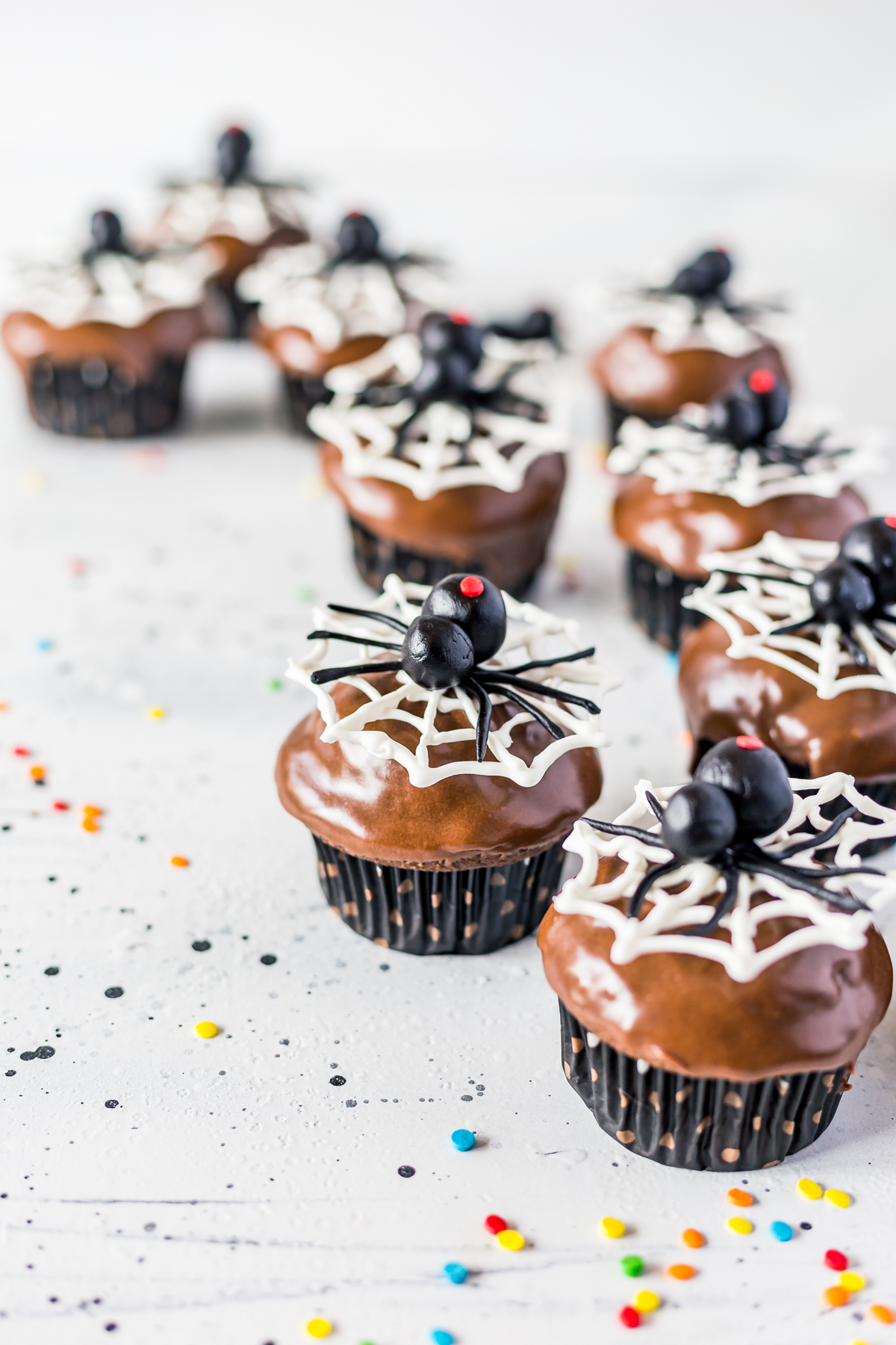 Black Widow Spider Cupcakes