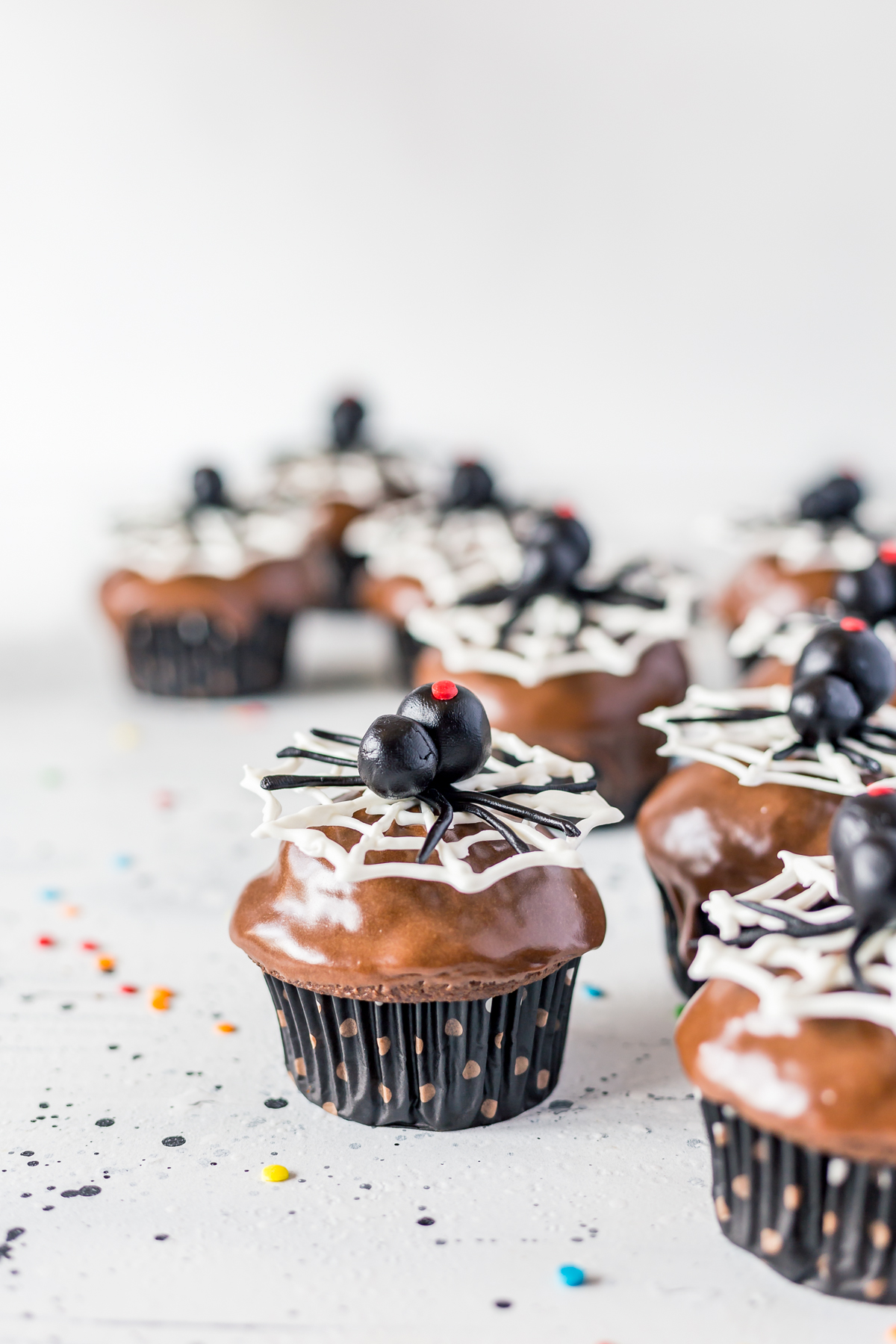 Black Widow Spider Cupcakes