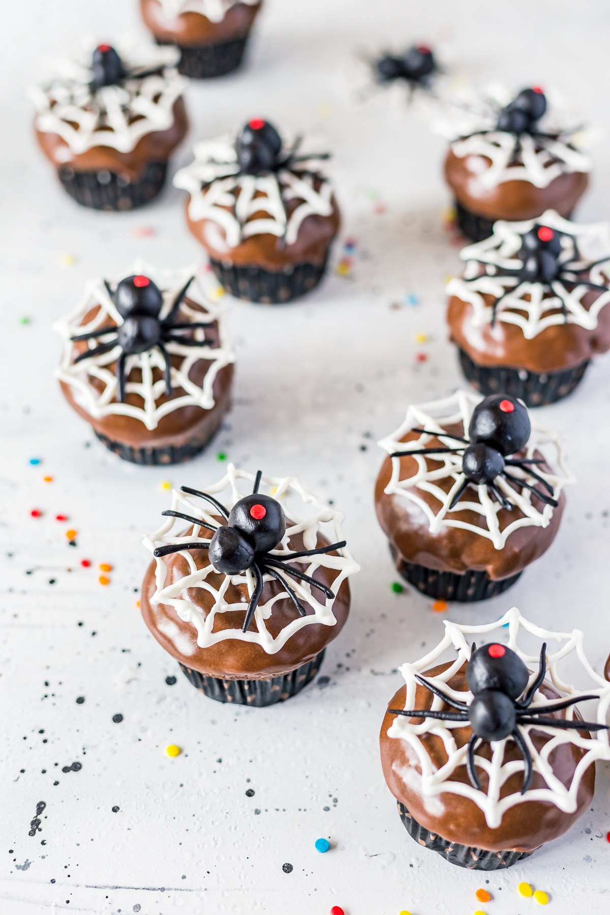 Black Widow Spider Cupcakes