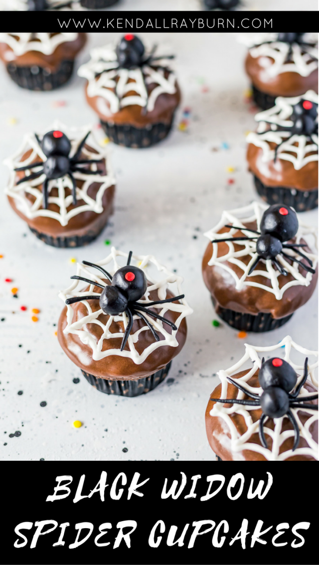 Black Widow Spider Cupcakes