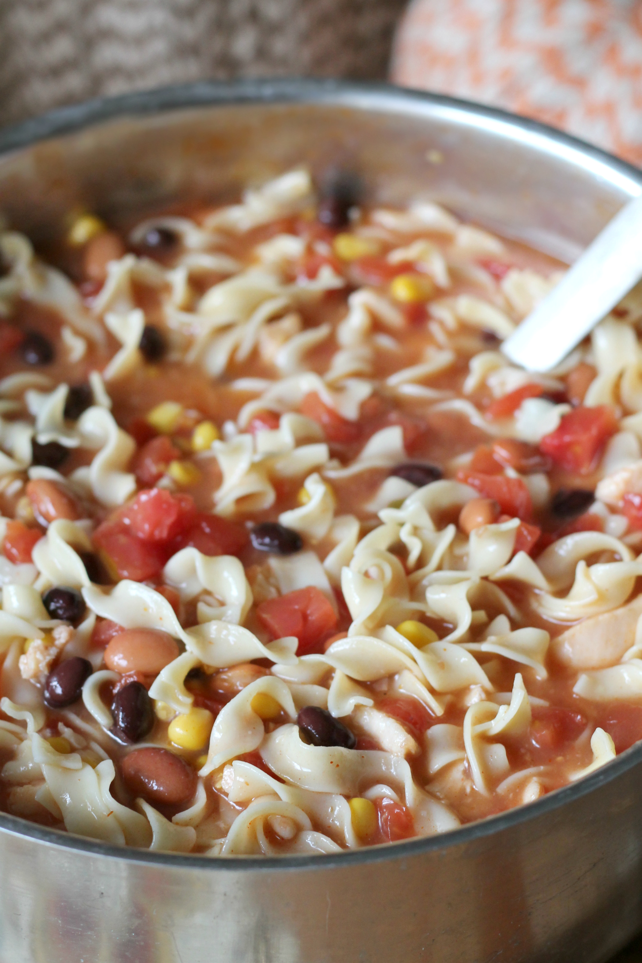 Spicy Chicken Taco Noodle Soup