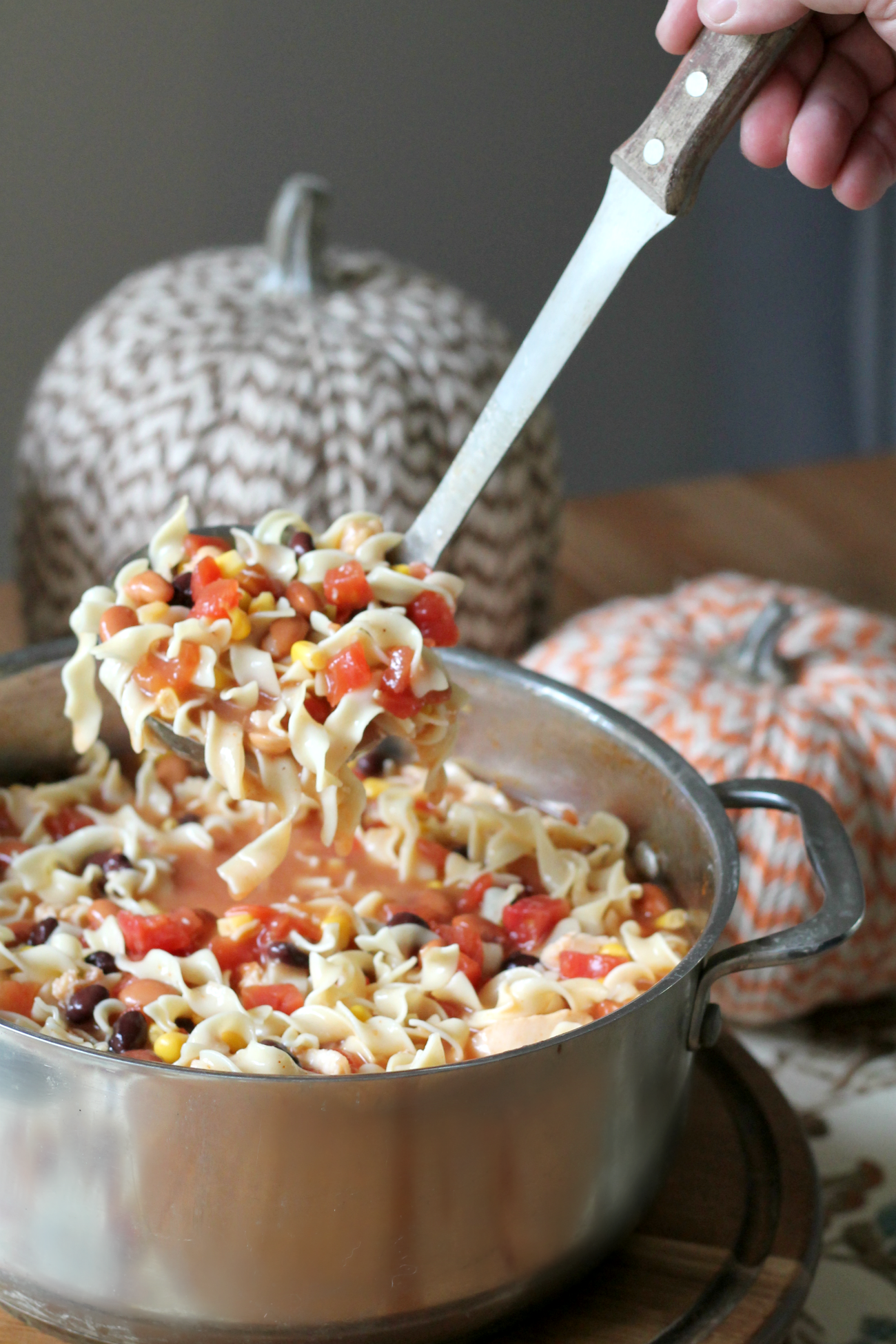 Spicy Chicken Taco Noodle Soup