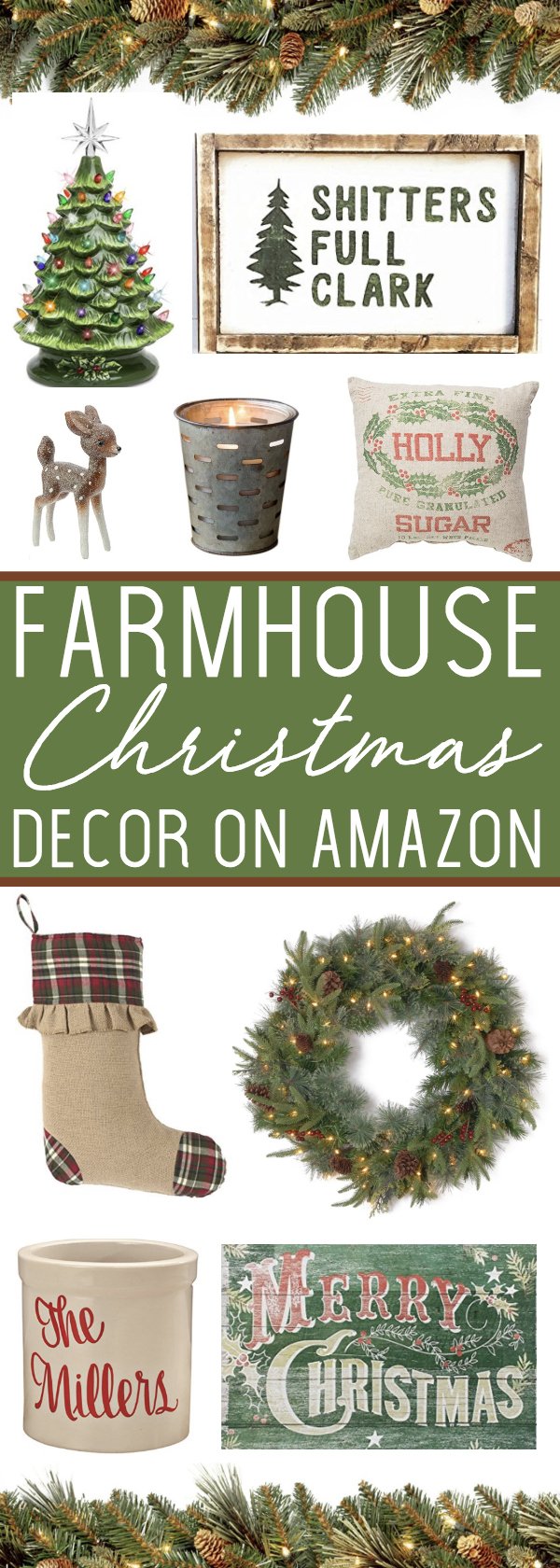 Farmhouse Christmas Decor on Amazon