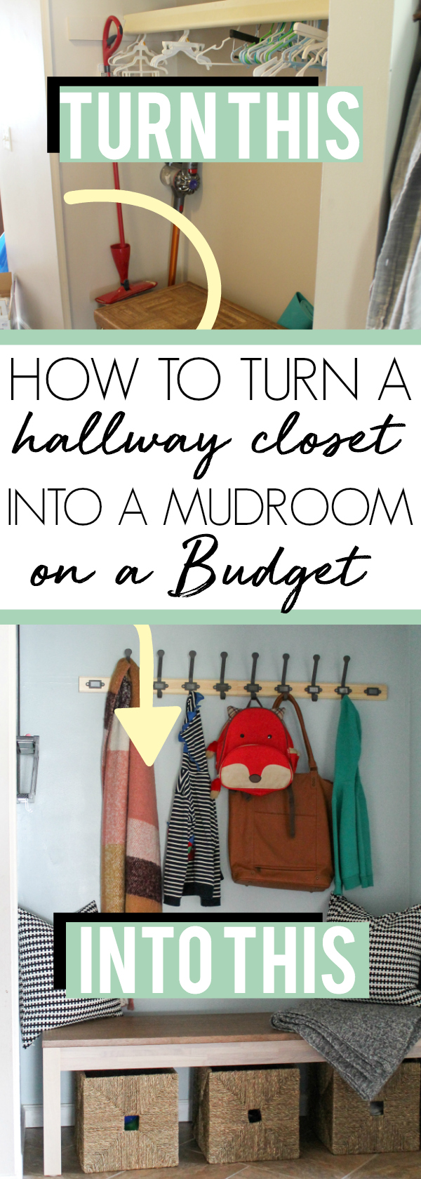 How to Turn a Hallway Closet into a Mudroom on a Budget