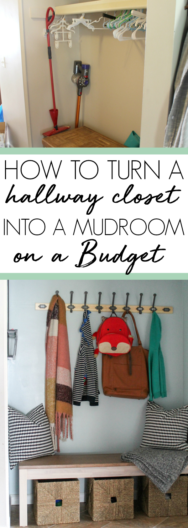 How to Turn a Hallway Closet into a Mudroom on a Budget