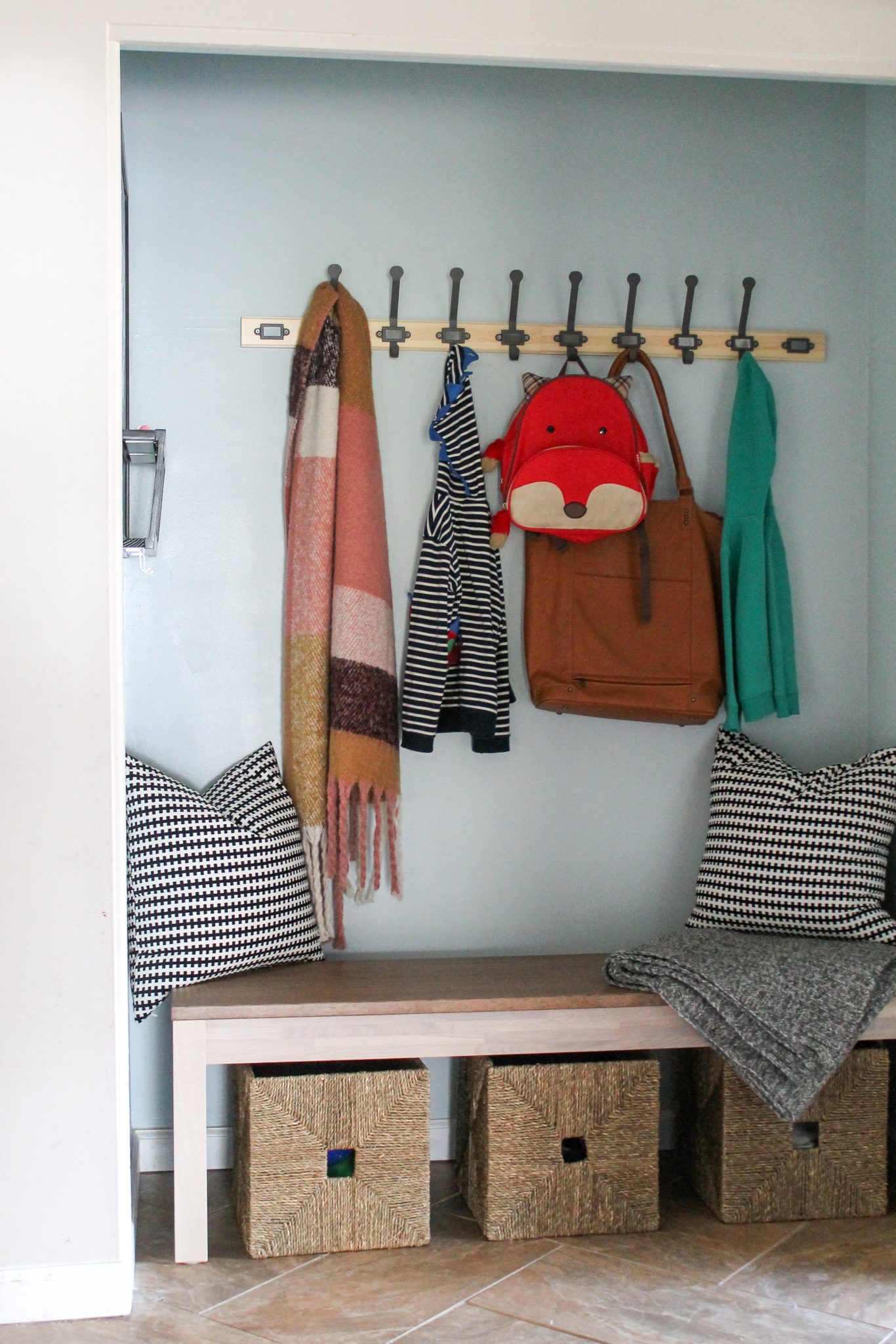 How to Turn a Hallway Closet into a Mudroom on a Budget