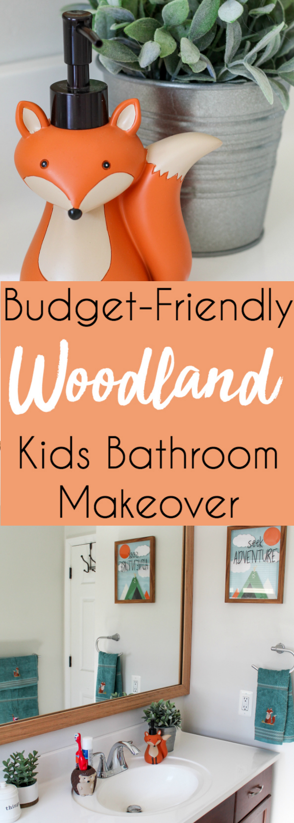 Kids Bath Mat Woodland Animals, Kids Bathroom Decor and Accessories