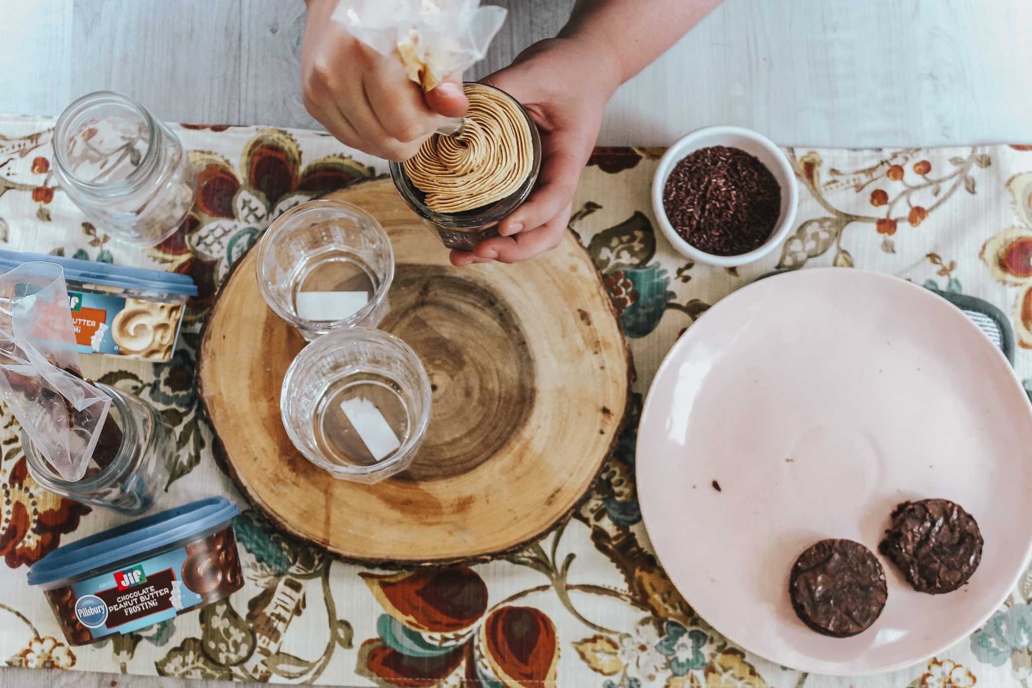 Peanut Butter Brownie Parfaits