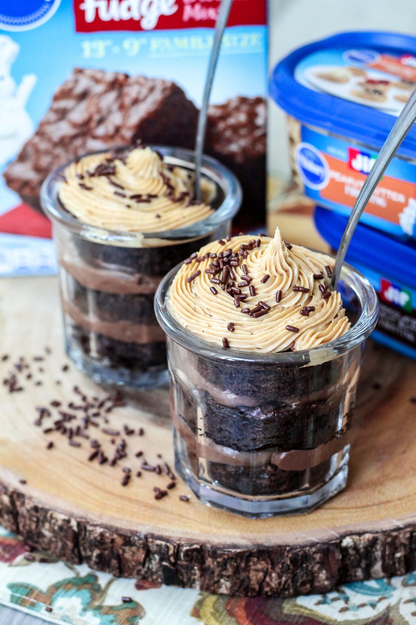 Peanut Butter Brownie Parfaits